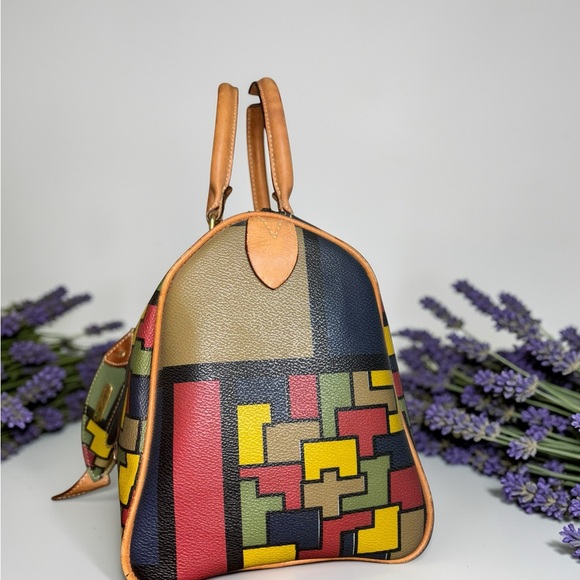 Vintage Double Fish Boston Bag (Geometric Pattern) - Picture 4 of 11